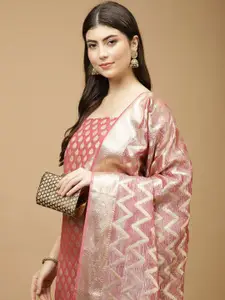 Meena Bazaar Art Silk Unstitched Dress Material