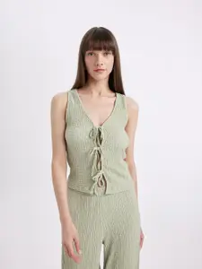 DeFacto Women Tie-Up Neck Top