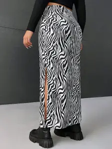 Kotty Printed Straight Midi Skirts