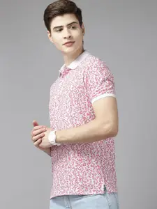 Park Avenue Printed Polo Collar Slim Fit T-shirt