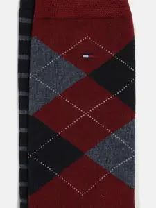 Tommy Hilfiger Men Patterned Calf-Length Socks