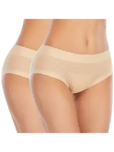 CareDone Pack of 2 Women High Rise Breathable Padded Butt Enhancing Lifter Shapewear