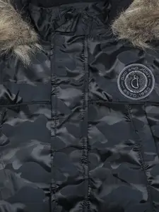 Gini and Jony Boys Camouflage Hooded Padded Jacket