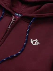 Gini and Jony Boys Cotton Brand Logo Printed Hooded Bomber Jacket