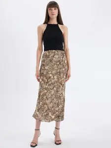 DeFacto Women Abstract Pencil Midi Skirt