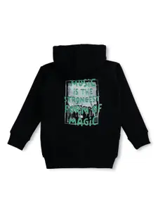 Gini and Jony Boys Printed Hooded Cotton Open Front Jacket