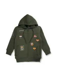 Gini and Jony Boys Printed Hooded Jacket