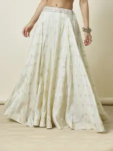 Soch Embroidered Mirror Work Ready to Wear Lehenga & Blouse With Dupatta