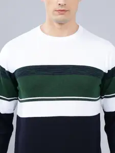 Cantabil Men Cotton Colourblocked Pullover Sweater