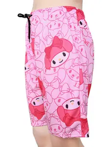 BAESD Girls Graphic Printed Lapel Collar Shirt with Shorts