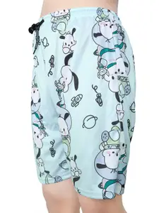 BAESD Girls Graphic Printed Lapel Collar Shirt with Shorts