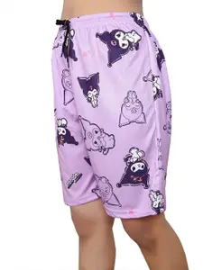 BAESD Girls Graphic Printed Lapel Collar Shirt with Shorts