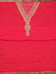 Koskii Bandhani Printed Sequinned Unstitched Dress Material