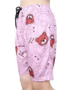 BAESD Girls Graphic Printed Lapel Collar Shirt with Shorts