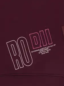 Status Quo Boys Typography Printed Round Neck Cotton Pullover Sweatshirt