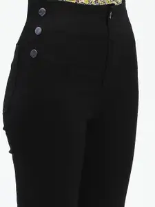 Madame Women Straight Fit Highly Distressed Jeans