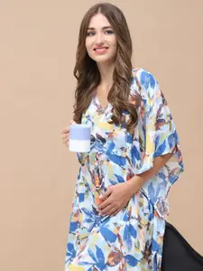 Secret Wish Printed Calf Length Maternity Kaftan Nightdress