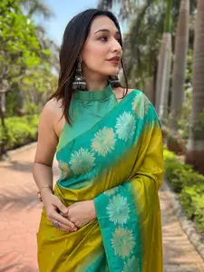 Mitera Ethnic Motifs Woven Design Zari Banarasi Saree