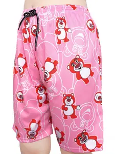 BAESD Girls Graphic Printed Lapel Collar Shirt with Shorts