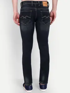 MEGHZ Men Narrow Skinny Fit Low-Rise Light Fade Stretchable Jeans