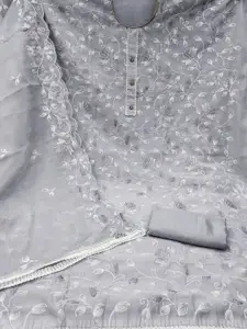 KIMISHA Floral Embroidered Unstitched Dress Material