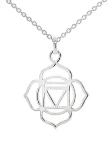 DressBerry 925 Sterling Silver Chakra Contemporary Pendant with Chain