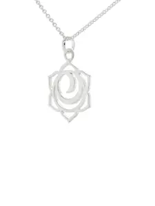 DressBerry 925 Sterling Silver Chakra Contemporary Pendant with Chain