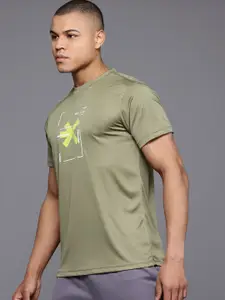 HRX by Hrithik Roshan Men Brand Typography Printed Rapid-Dry Running T-shirt