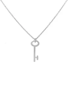 DressBerry Girls 925 Sterling Silver Love Key Pendant with Chain