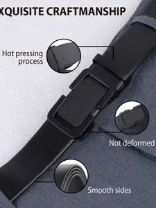 The Roadster Lifestyle Co. Pack Of 2 Men Tang & Slider Buckle Closure Formal Belts