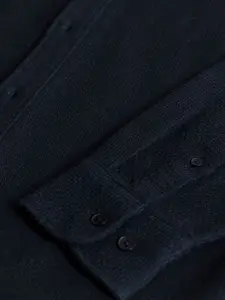 Snitch Men New Button-Down Collar Solid Cotton Casual Shirt