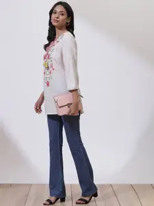 Lakshita Women Floral Embroidered Thread Work Thread Work Kurti