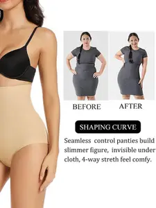 PLUMBURY Women High Waist Tummy Control Shapewear