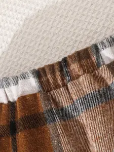 INCLUD Girls Checked Shirt with Skirt Clothing Set