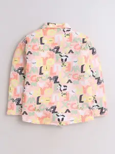 BAATCHEET Boys Printed Shirt with Trousers