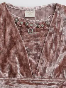 Tiny Girl Self Design Round Neck Top