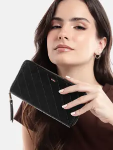 MANGO Women Quilted Zip Around Wallet