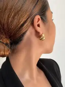 KRENOZ Gold Plated Classic Studs Earrings