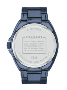 Coach Men Jackson Textured Dial Bracelet Style Straps Analogue Watch 14602689