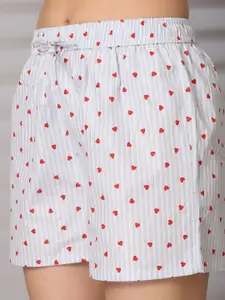 ETC Women High-Rise Printed Lounge Shorts