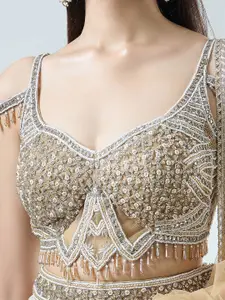 Samyukta Singhania Women Embroidered Ready to Wear Lehenga & Blouse With Dupatta