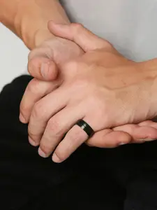 fabula Men Set Of 2 Matte Finish Finger Rings