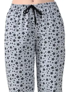 BAESD Women Printed High-Rise Straight Lounge Pants