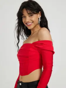 MIAKEE Women Solid Strapless Top