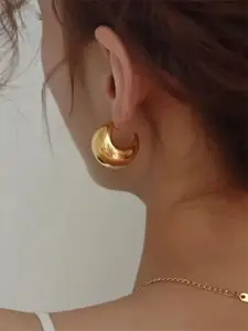 KRENOZ Gold Plated Classic Studs Earrings