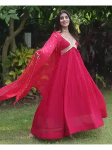 KALINI Women Geometric Georgette Kurta