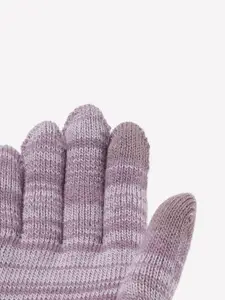 Quechua By Decathlon Kids Purple Touchscreen Compatible Winter Gloves