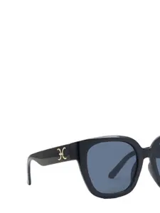 ALDO Women Rectangle Sunglasses EVALIN970-BLACK/GOLD MULTI