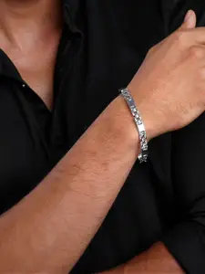 GIVA Men 925 Sterling Silver Rhodium-Plated Wraparound Bracelet