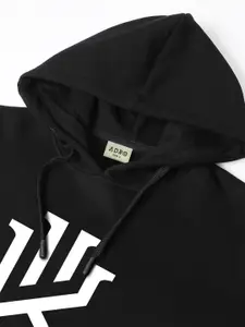 ADRO Men Graphic Printed Hood Cotton Pullover Sweatshirt